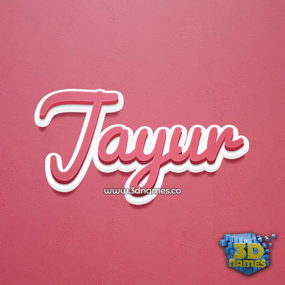 jayur in Red Scribble style - 3D name wallpaper