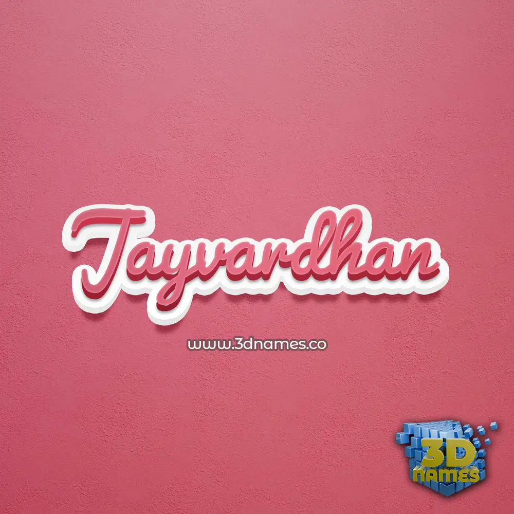 jayvardhan in Red Scribble style - 3D name wallpaper