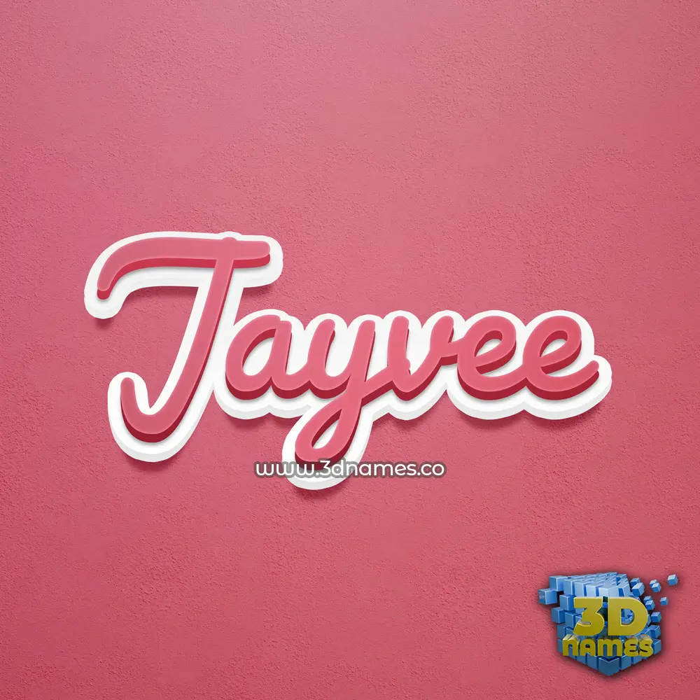 jayvee in Red Scribble style - 3D name wallpaper