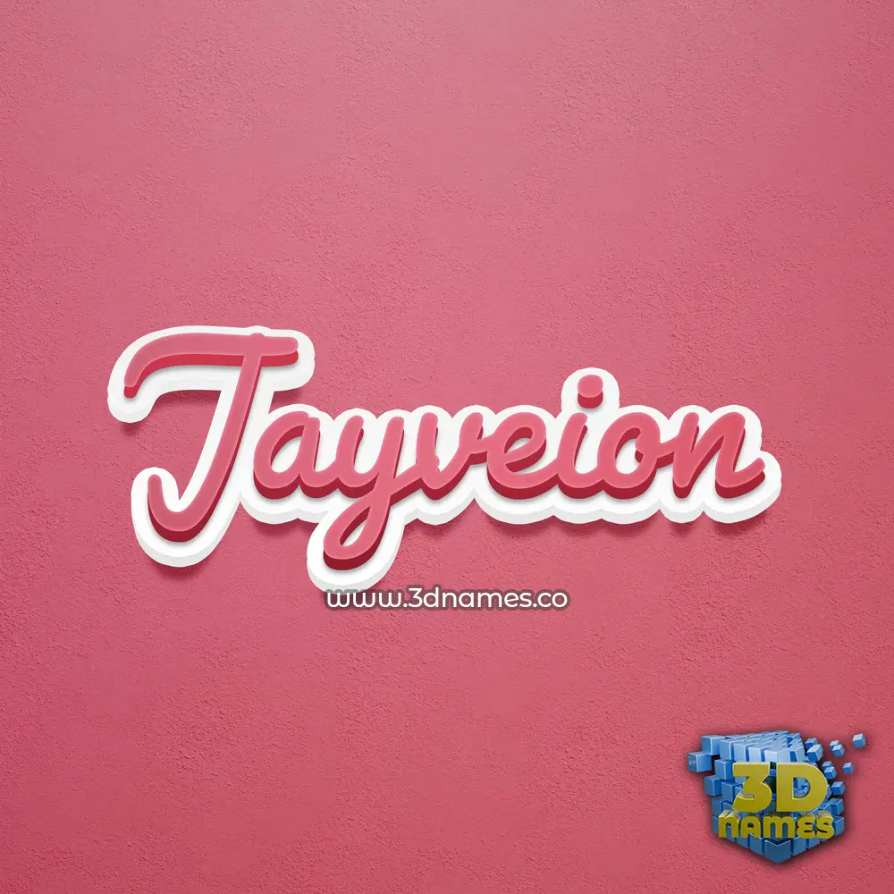 jayveion in Red Scribble style - 3D name wallpaper