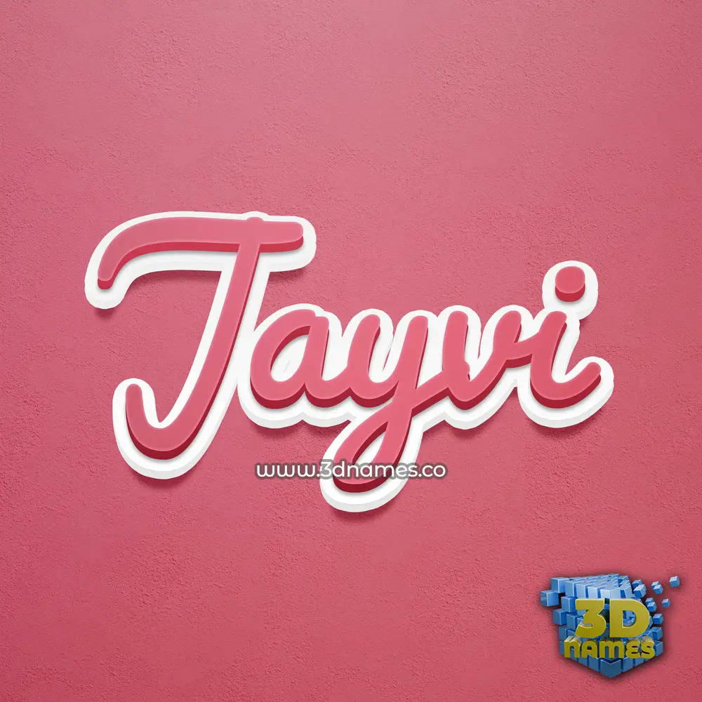 jayvi in Red Scribble style - 3D name wallpaper