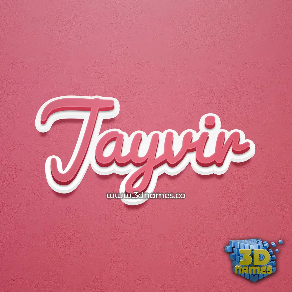 jayvir in Red Scribble style - 3D name wallpaper