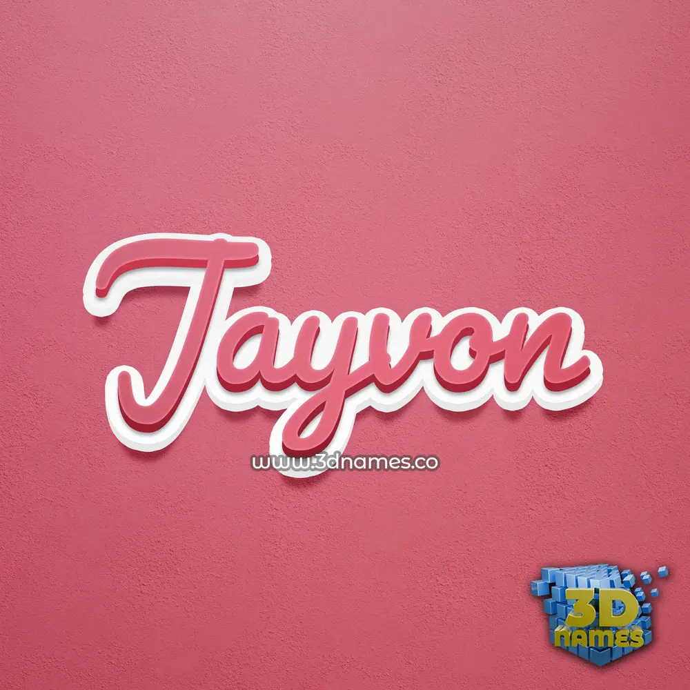 jayvon in Red Scribble style - 3D name wallpaper