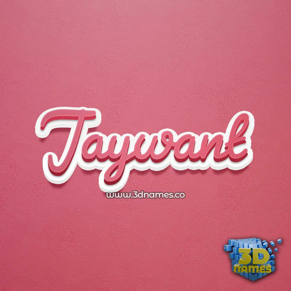 jaywant in Red Scribble style - 3D name wallpaper