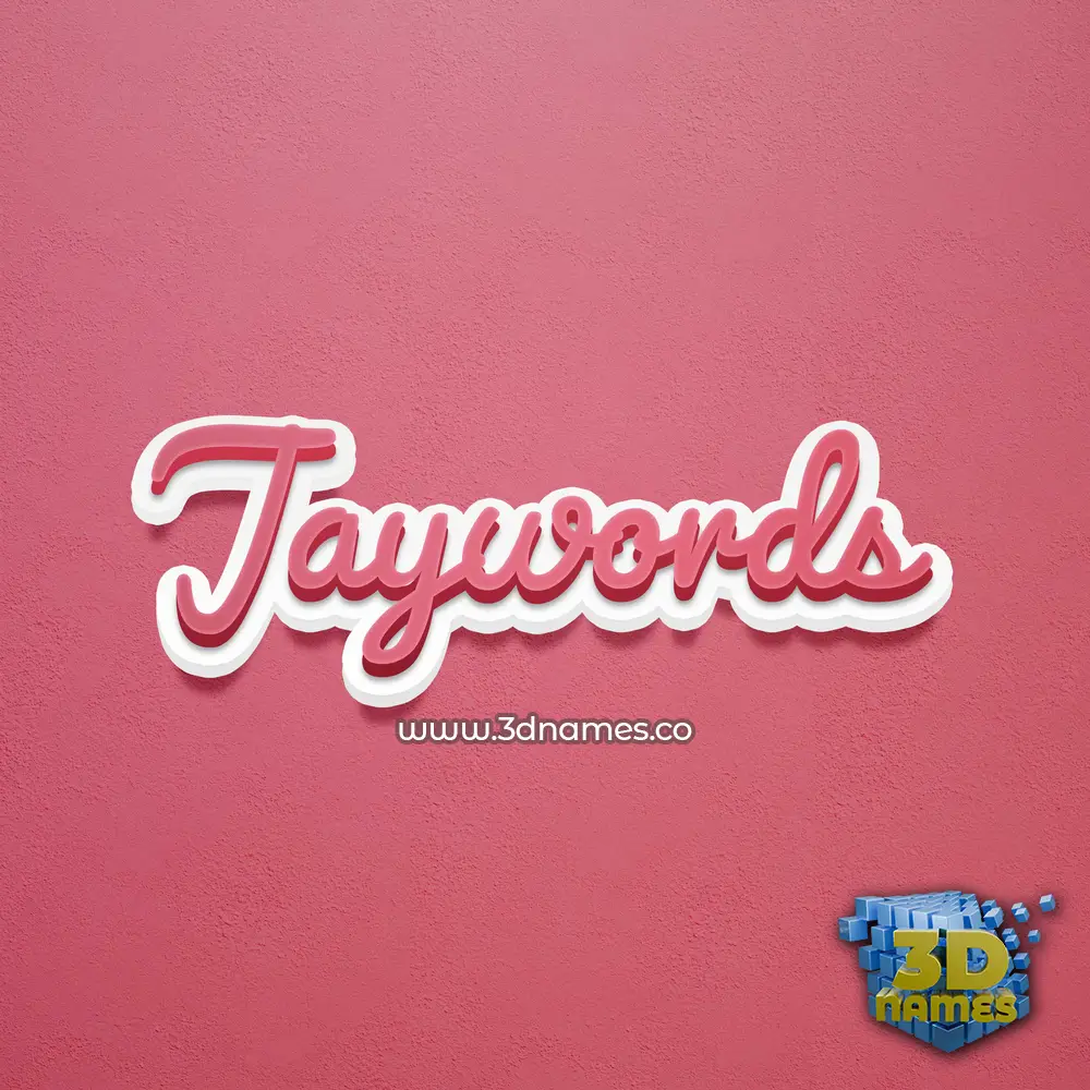 jaywords in Red Scribble style - 3D name wallpaper
