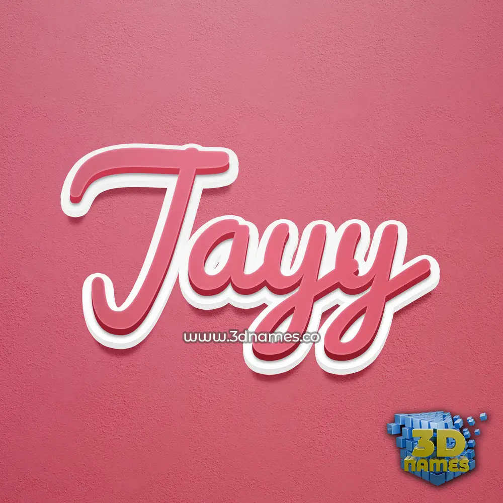 jayy in Red Scribble style - 3D name wallpaper