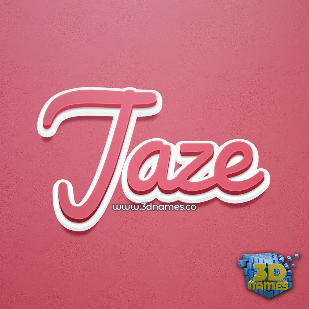 jaze in Red Scribble style - 3D name wallpaper