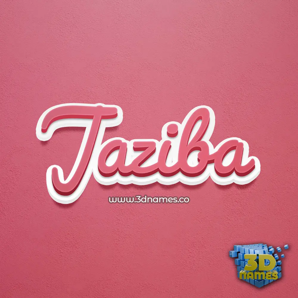 jaziba in Red Scribble style - 3D name wallpaper