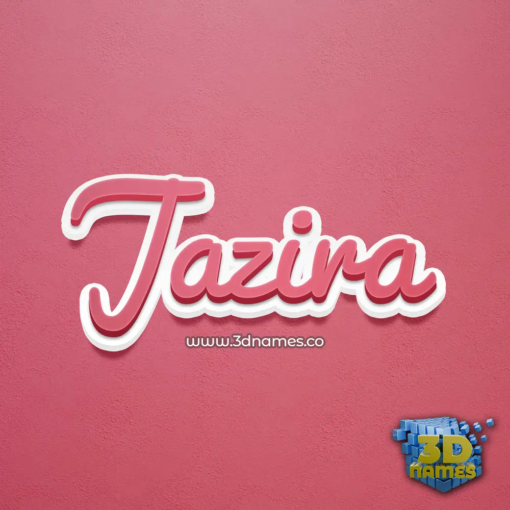 jazira in Red Scribble style - 3D name wallpaper