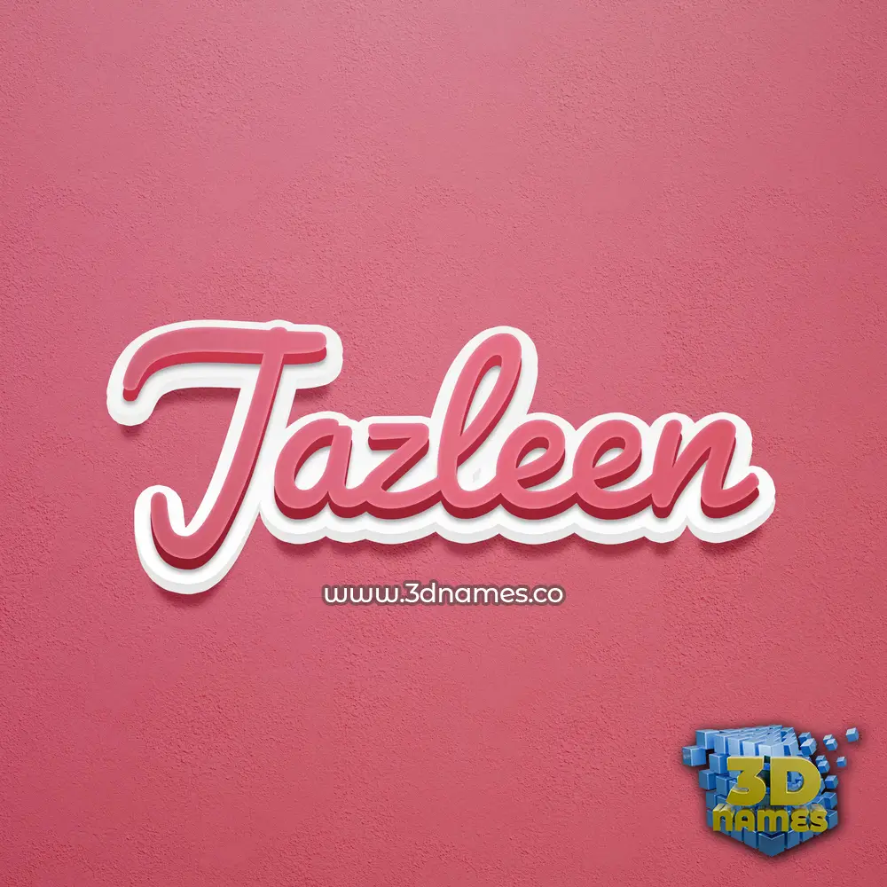 jazleen in Red Scribble style - 3D name wallpaper
