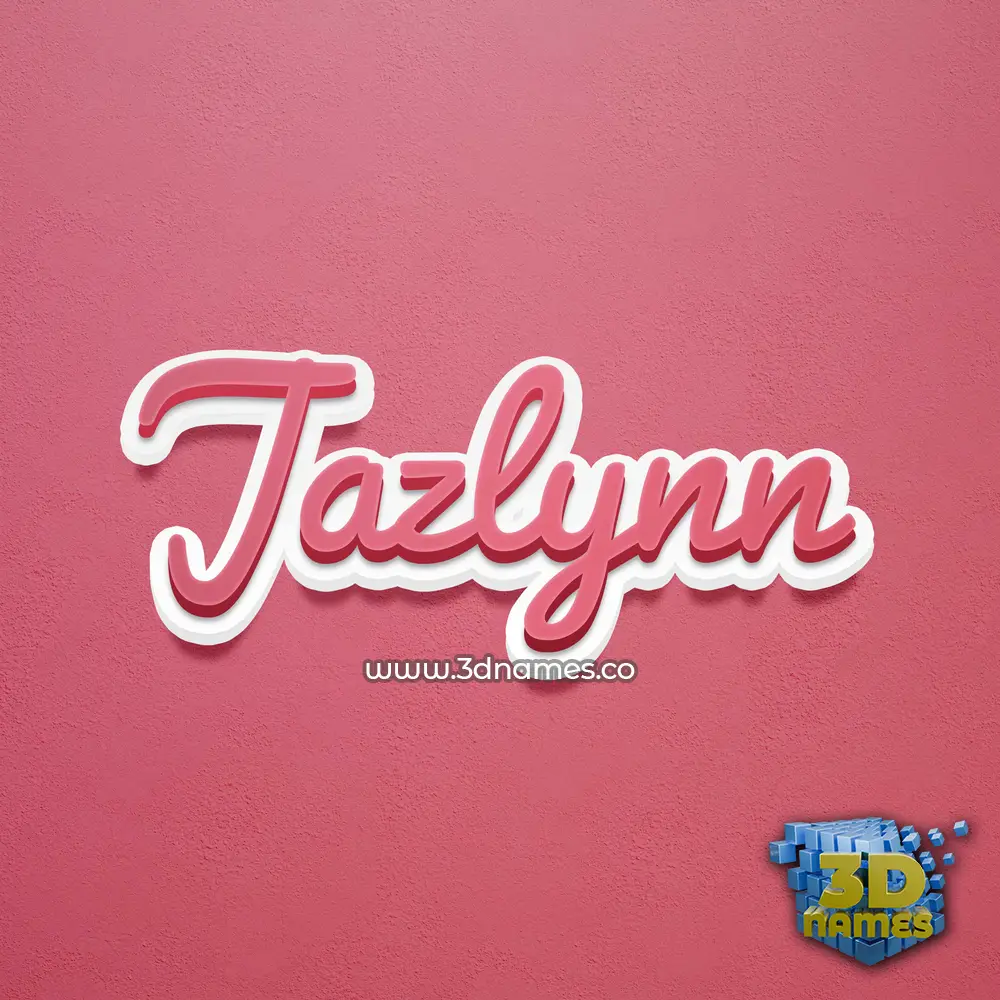 jazlynn in Red Scribble style - 3D name wallpaper