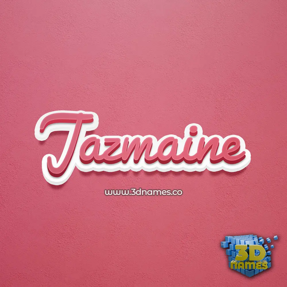 jazmaine in Red Scribble style - 3D name wallpaper