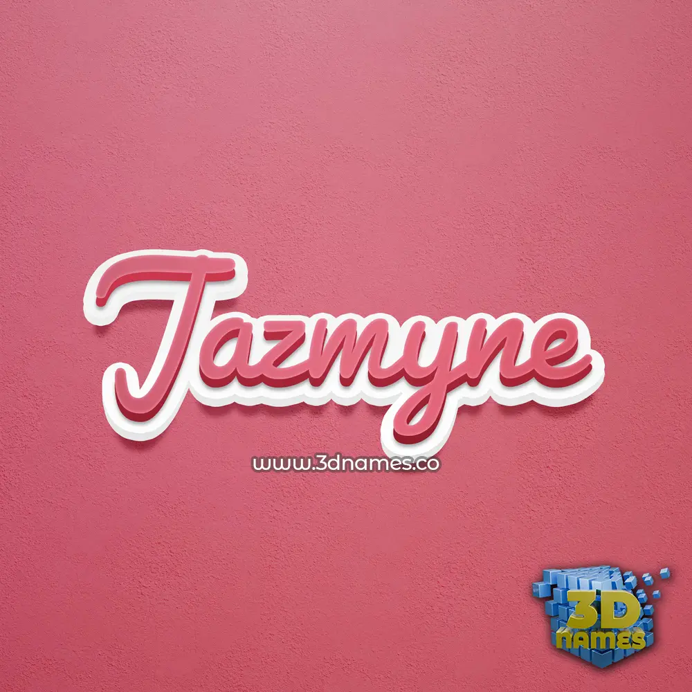 jazmyne in Red Scribble style - 3D name wallpaper