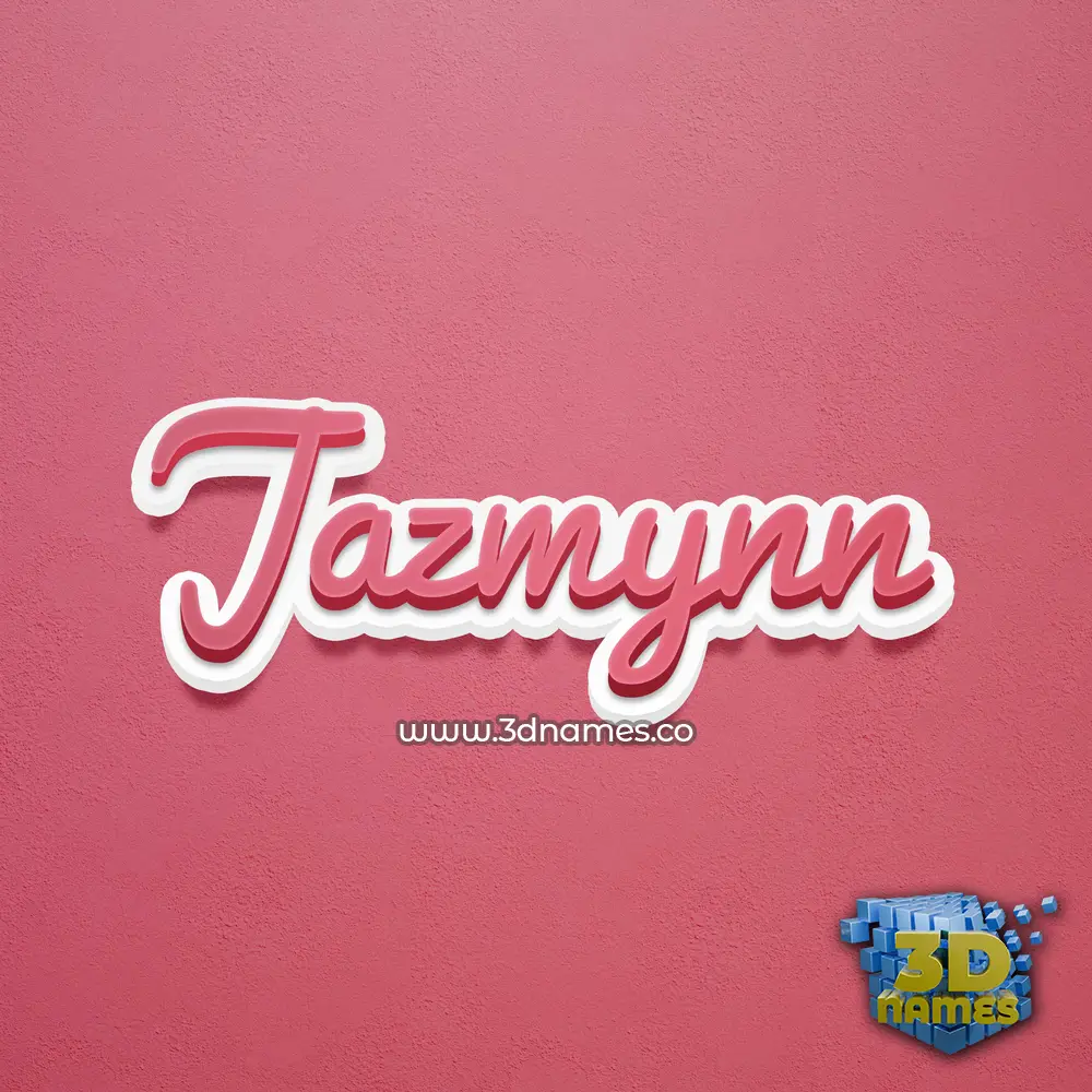 jazmynn in Red Scribble style - 3D name wallpaper