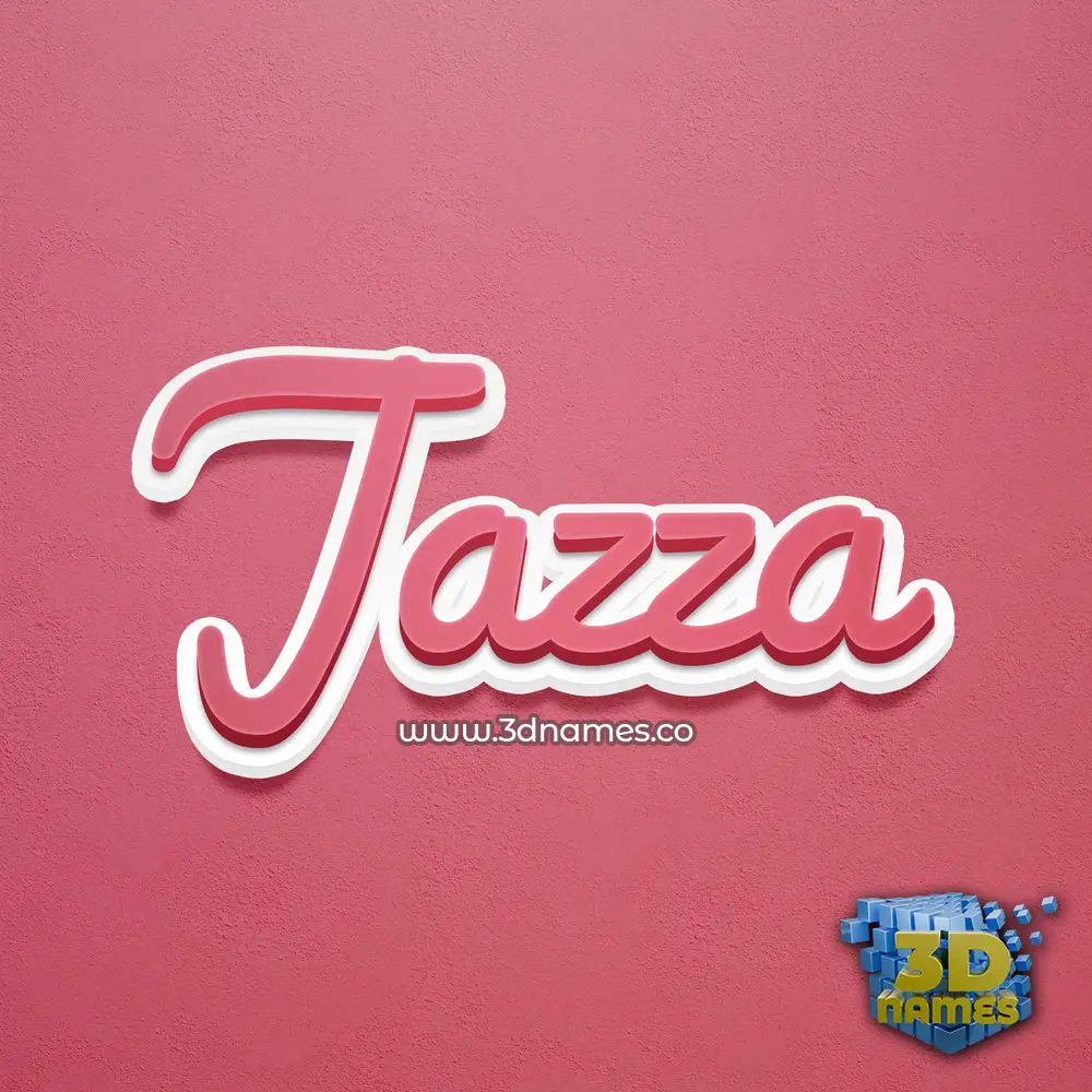 jazza in Red Scribble style - 3D name wallpaper
