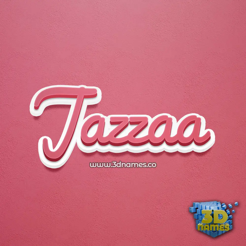 jazzaa in Red Scribble style - 3D name wallpaper