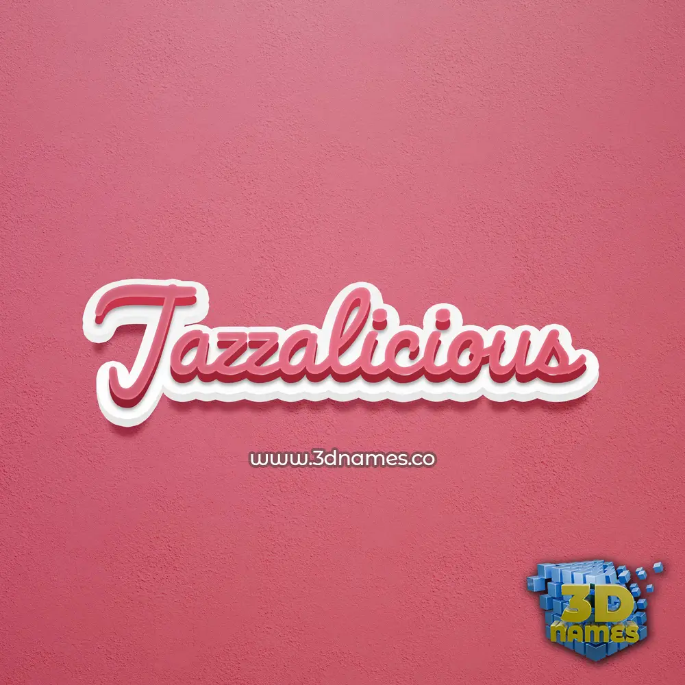 jazzalicious in Red Scribble style - 3D name wallpaper