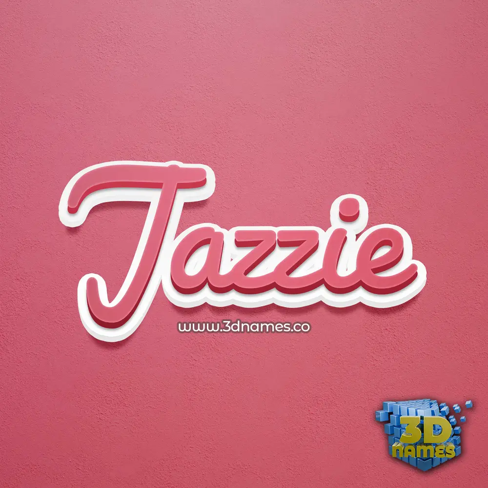 jazzie in Red Scribble style - 3D name wallpaper