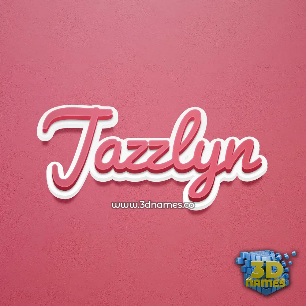 jazzlyn in Red Scribble style - 3D name wallpaper