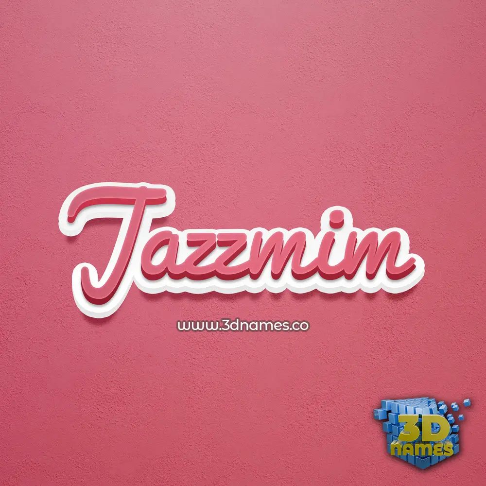 jazzmim in Red Scribble style - 3D name wallpaper