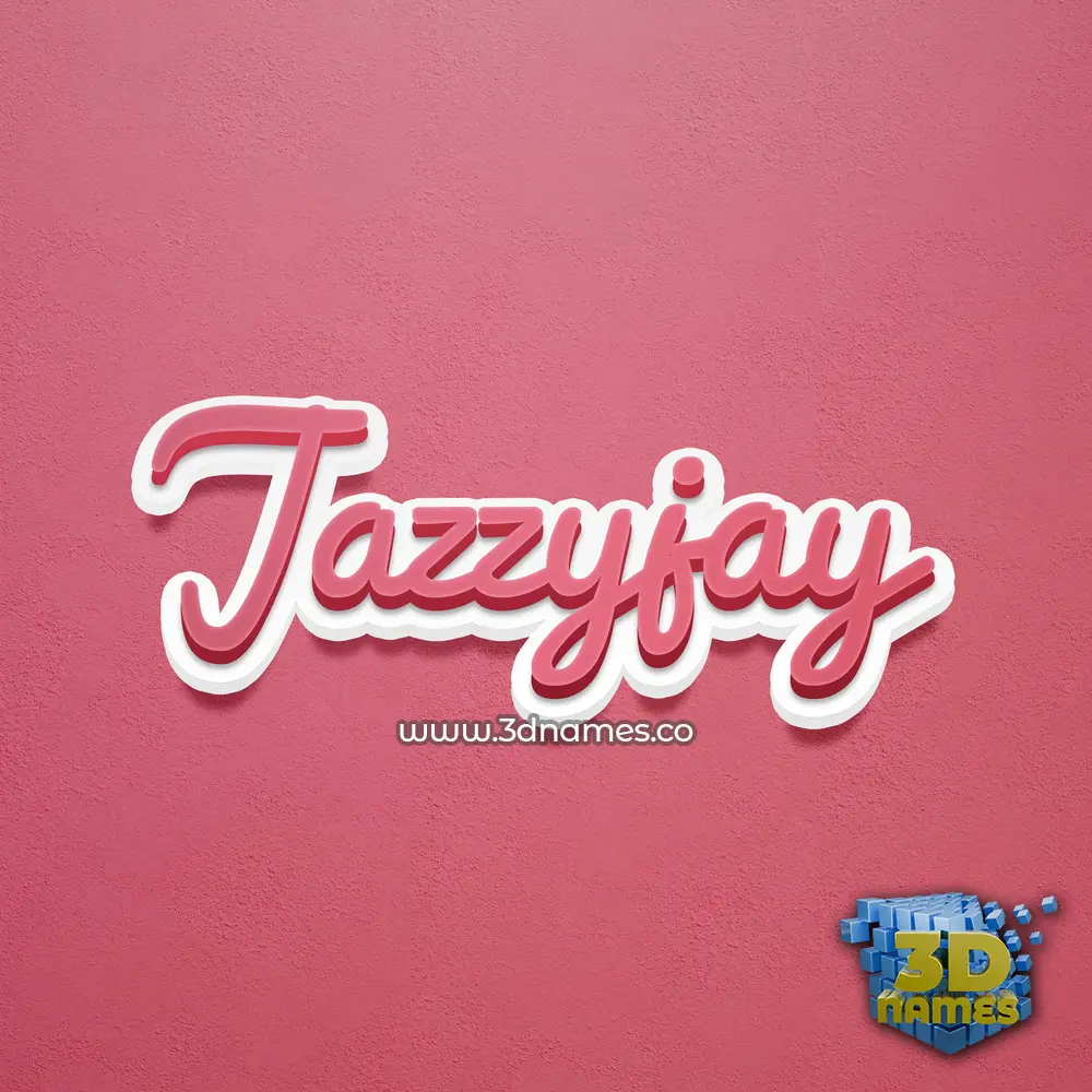 jazzyjay in Red Scribble style - 3D name wallpaper