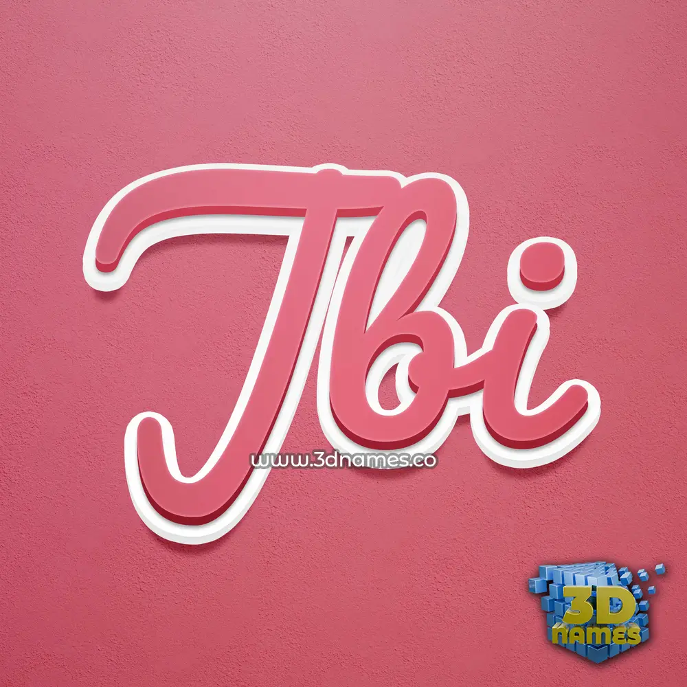 jbi in Red Scribble style - 3D name wallpaper
