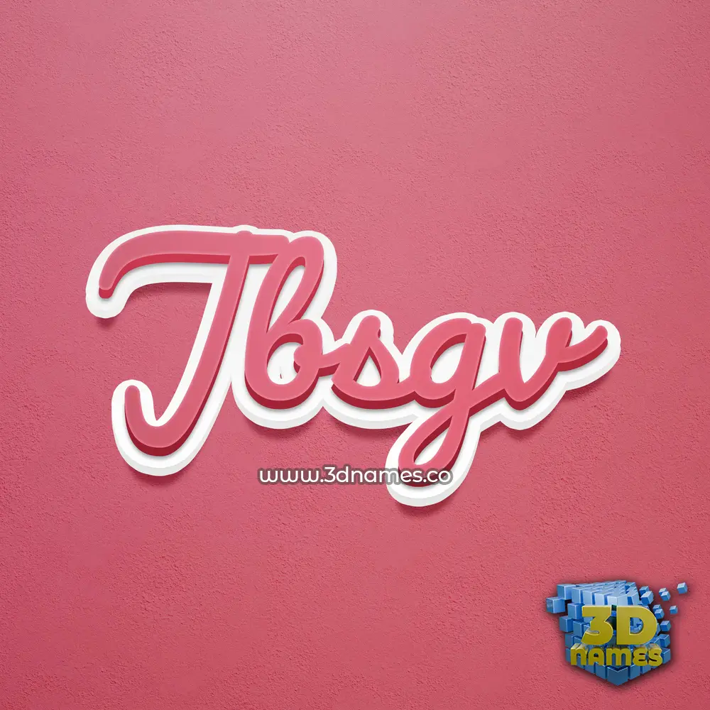 jbsgv in Red Scribble style - 3D name wallpaper