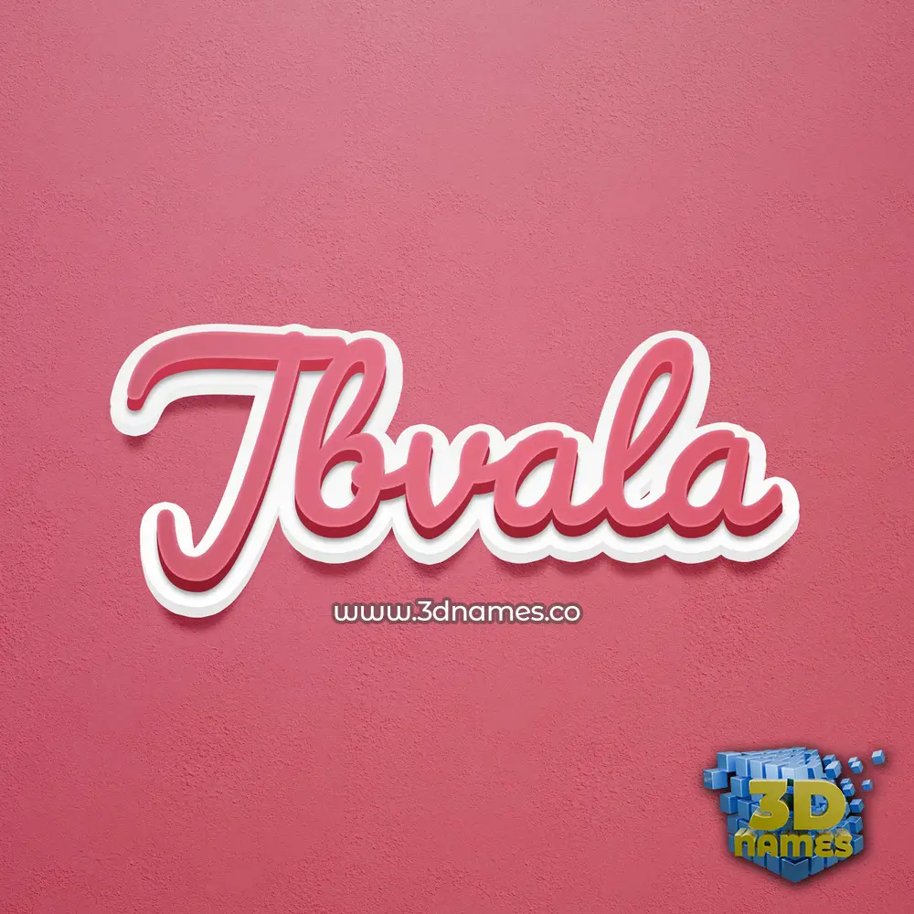 jbvala in Red Scribble style - 3D name wallpaper