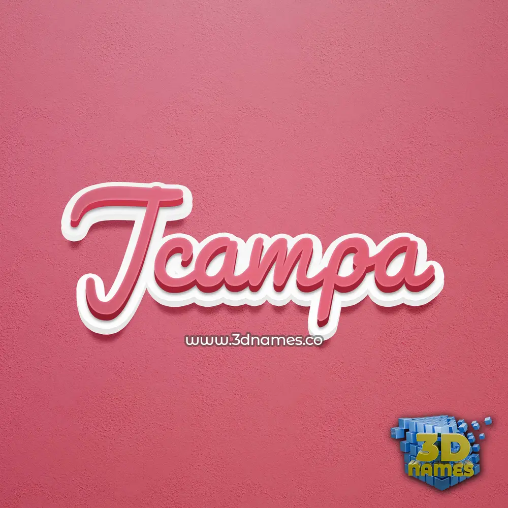jcampa in Red Scribble style - 3D name wallpaper
