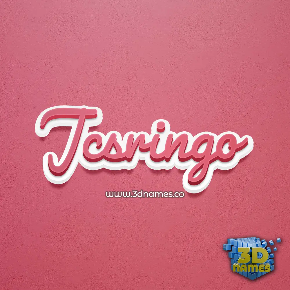 jcsringo in Red Scribble style - 3D name wallpaper