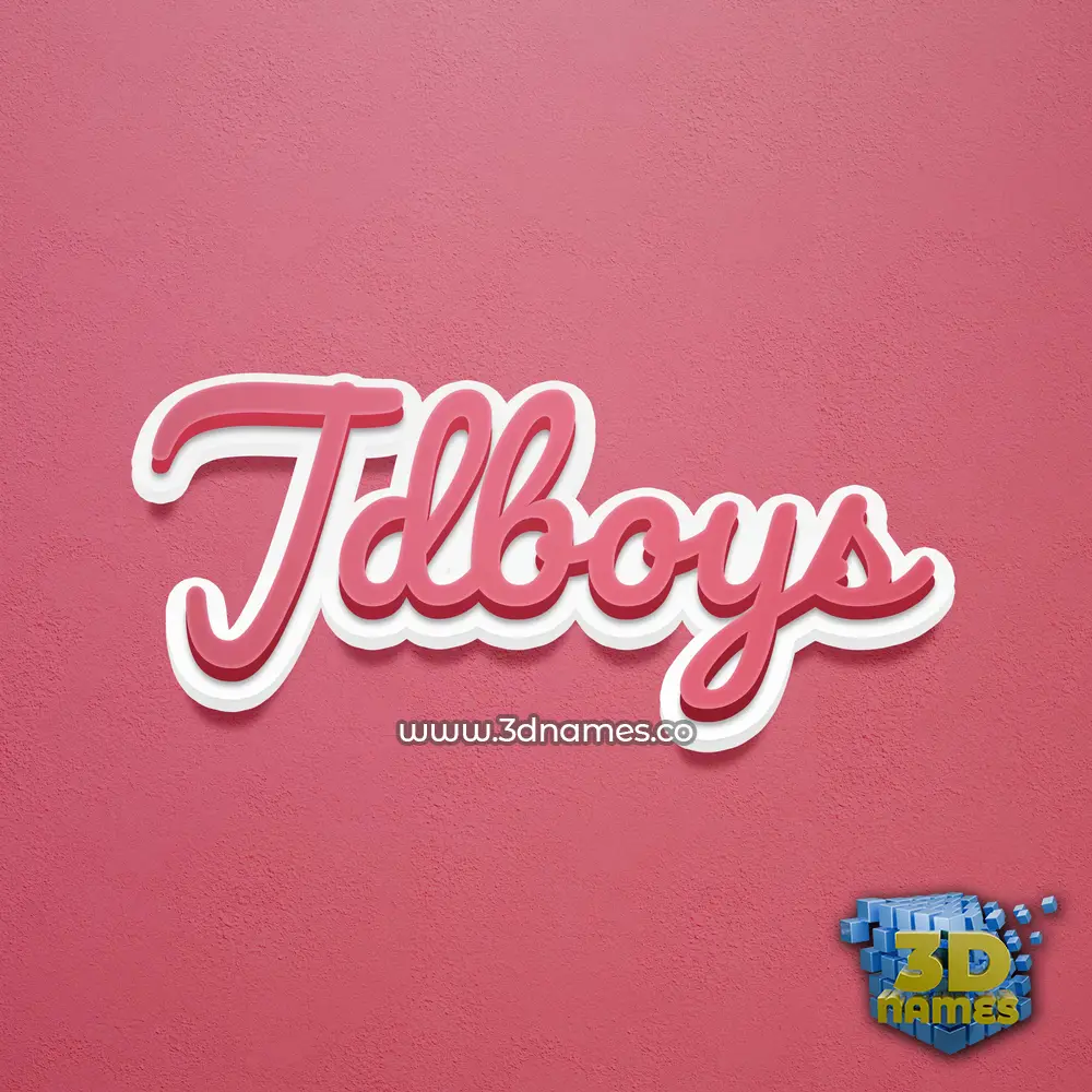 jdboys in Red Scribble style - 3D name wallpaper