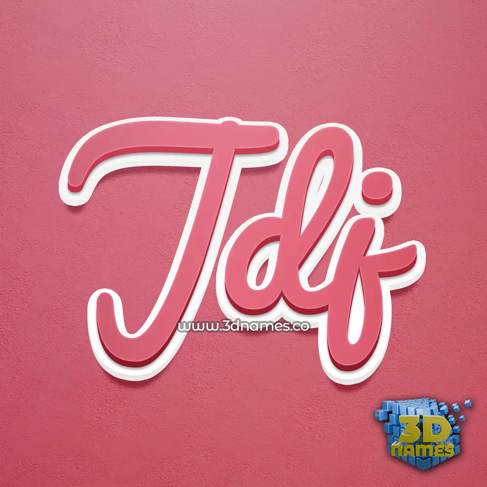 jdj in Red Scribble style - 3D name wallpaper