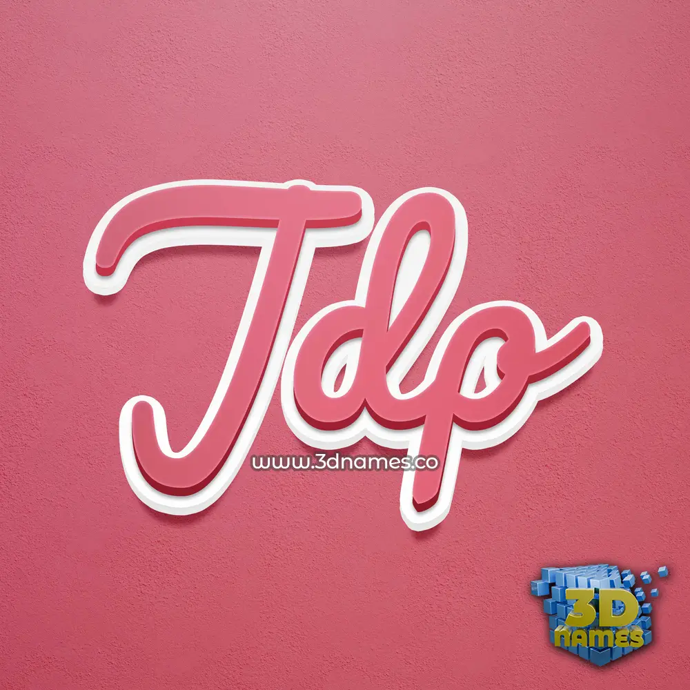 jdp in Red Scribble style - 3D name wallpaper