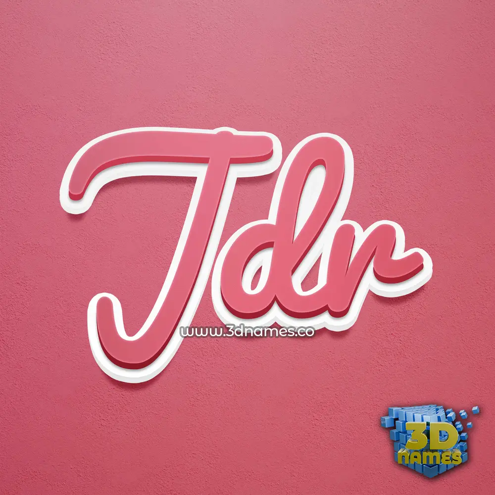jdr in Red Scribble style - 3D name wallpaper