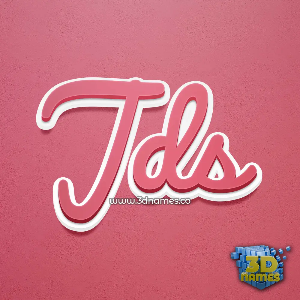 jds in Red Scribble style - 3D name wallpaper