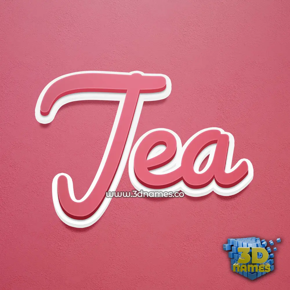 jea in Red Scribble style - 3D name wallpaper