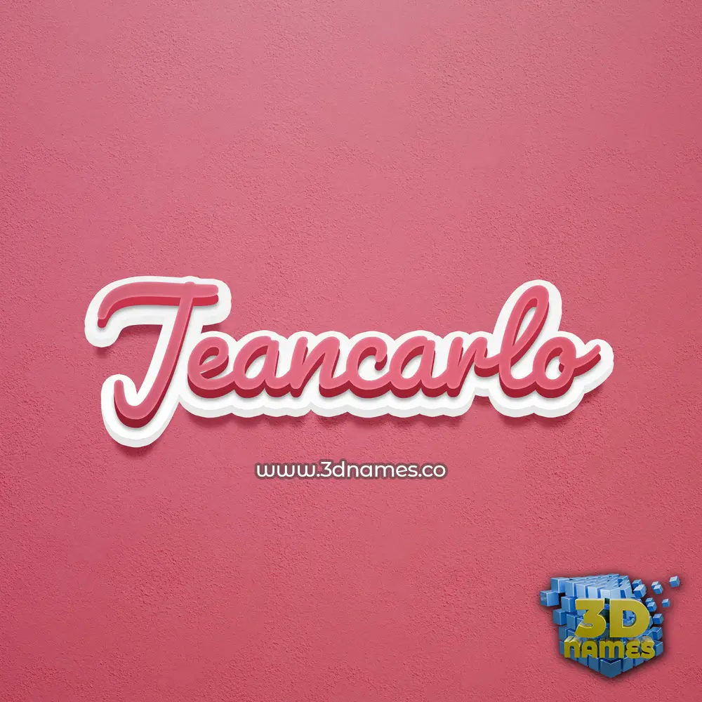 jeancarlo in Red Scribble style - 3D name wallpaper