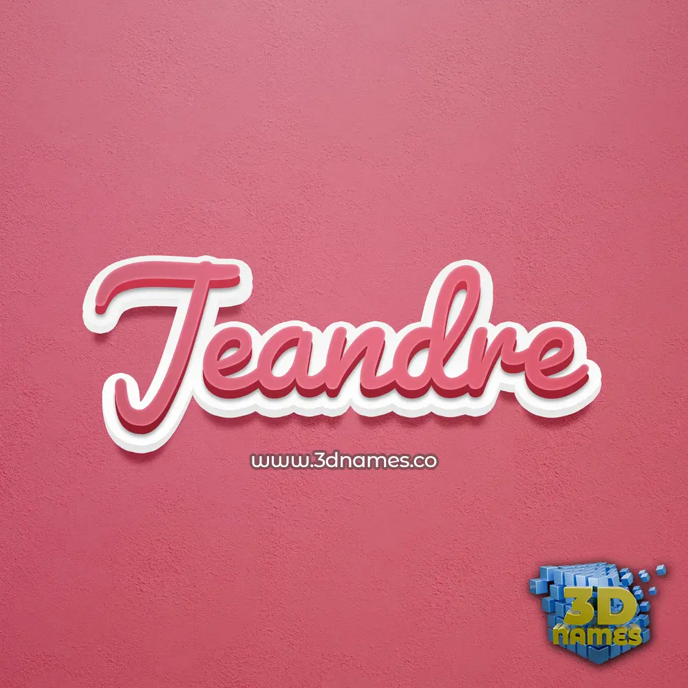jeandre in Red Scribble style - 3D name wallpaper