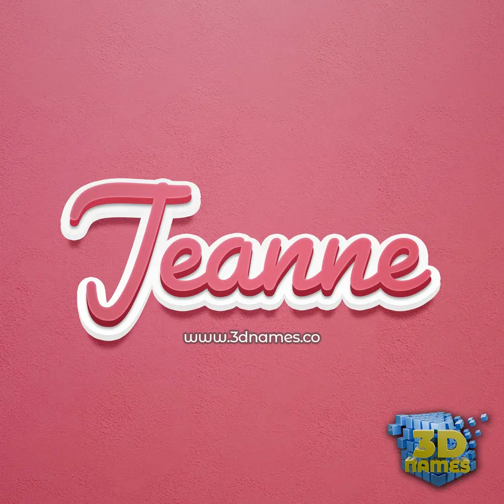 jeanne in Red Scribble style - 3D name wallpaper