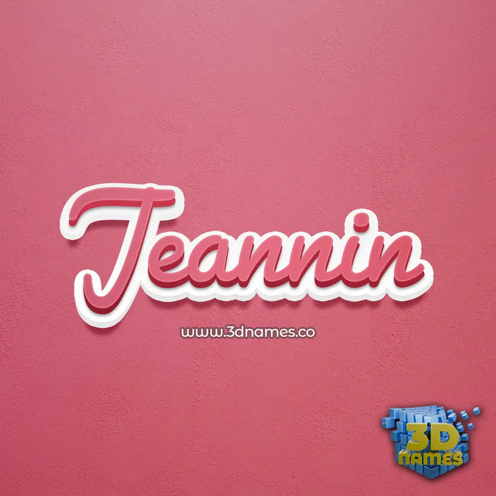 jeannin in Red Scribble style - 3D name wallpaper