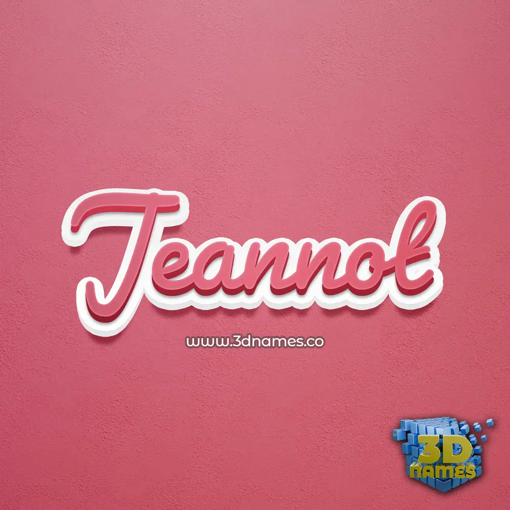 jeannot in Red Scribble style - 3D name wallpaper