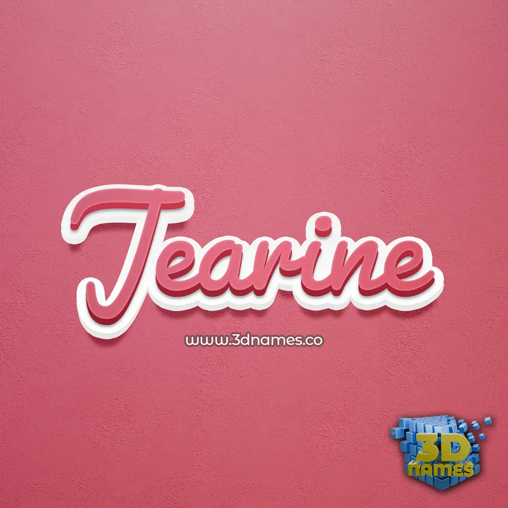 jearine in Red Scribble style - 3D name wallpaper