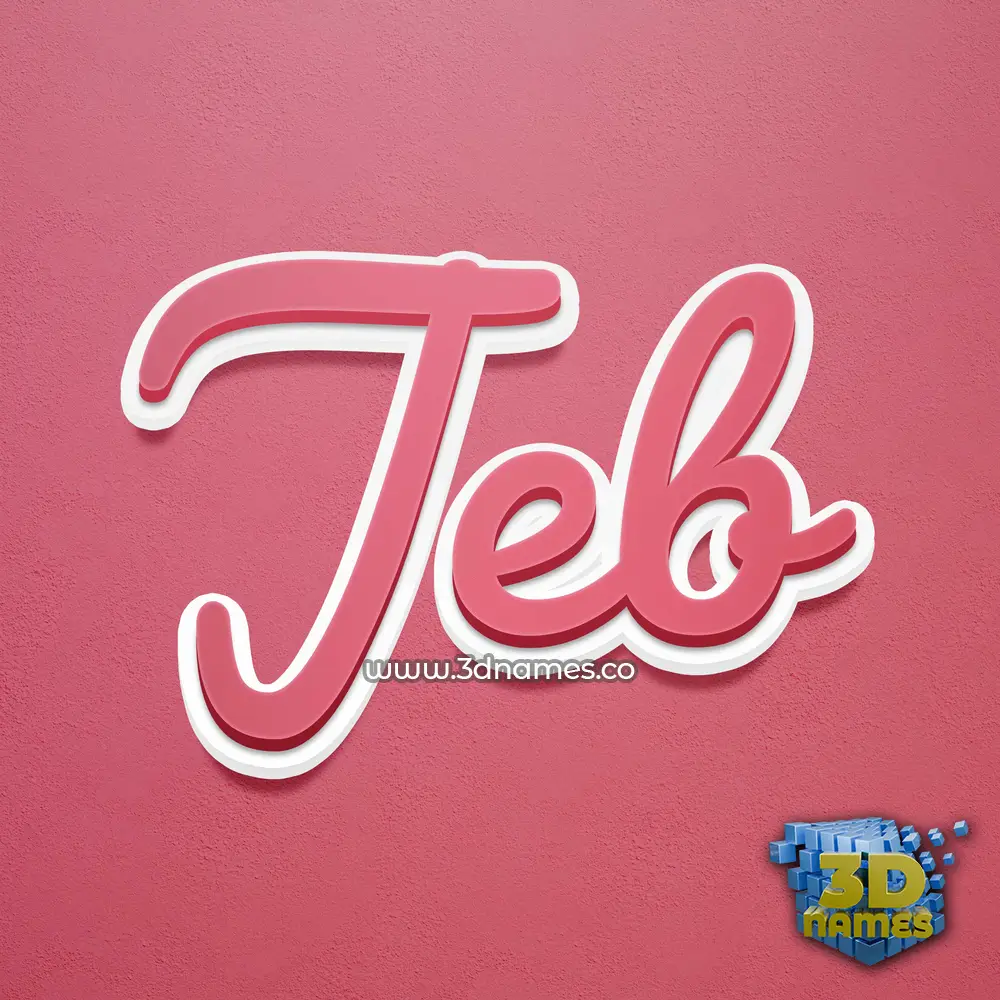 jeb in Red Scribble style - 3D name wallpaper