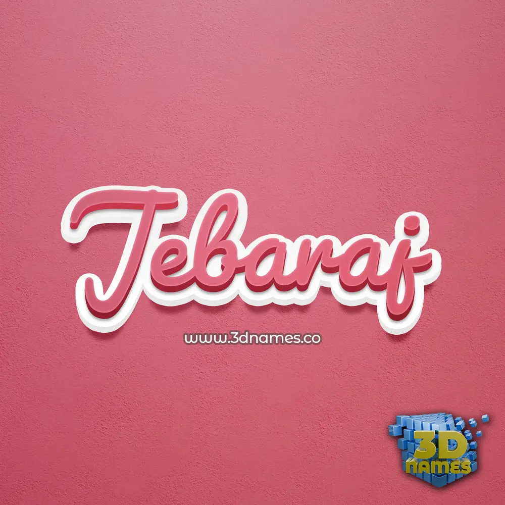 jebaraj in Red Scribble style - 3D name wallpaper