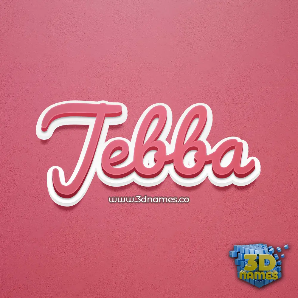 jebba in Red Scribble style - 3D name wallpaper