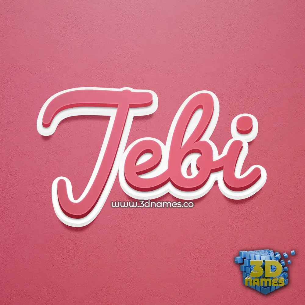 jebi in Red Scribble style - 3D name wallpaper