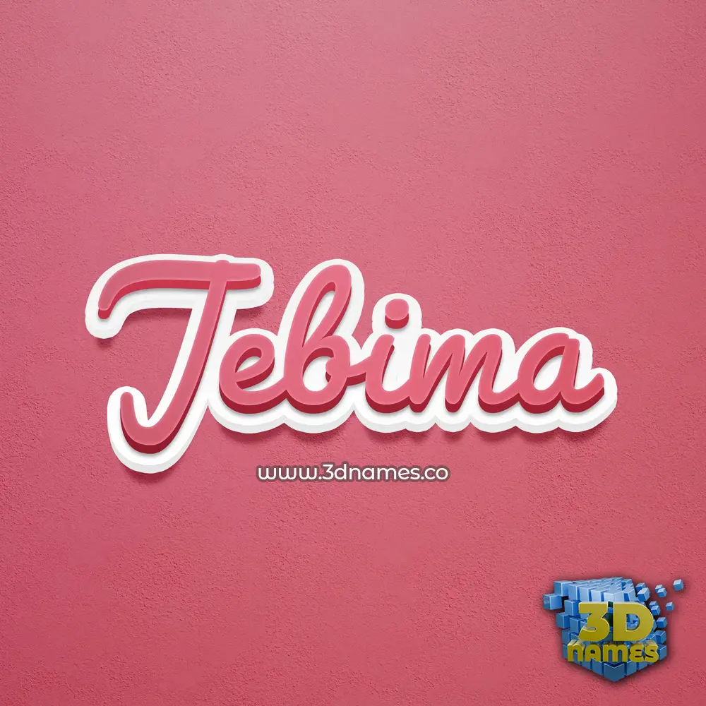 jebima in Red Scribble style - 3D name wallpaper
