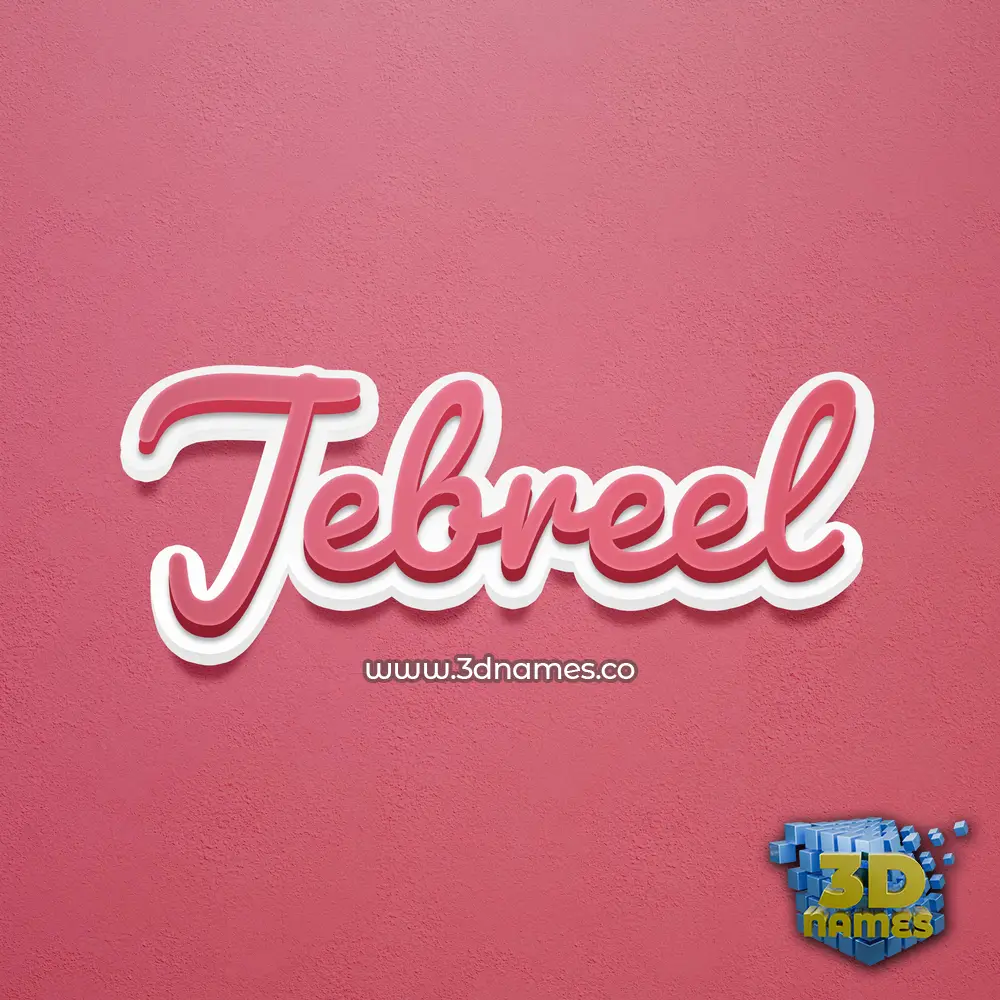jebreel in Red Scribble style - 3D name wallpaper