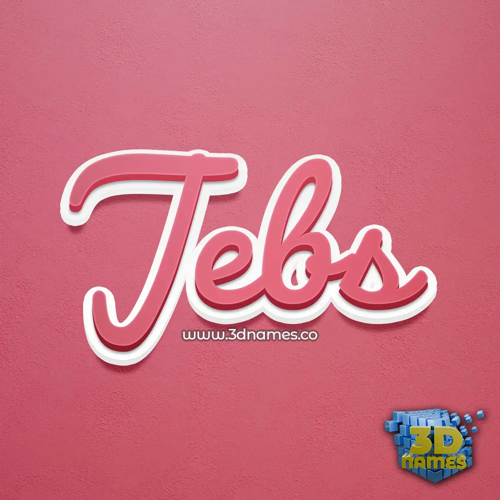 jebs in Red Scribble style - 3D name wallpaper