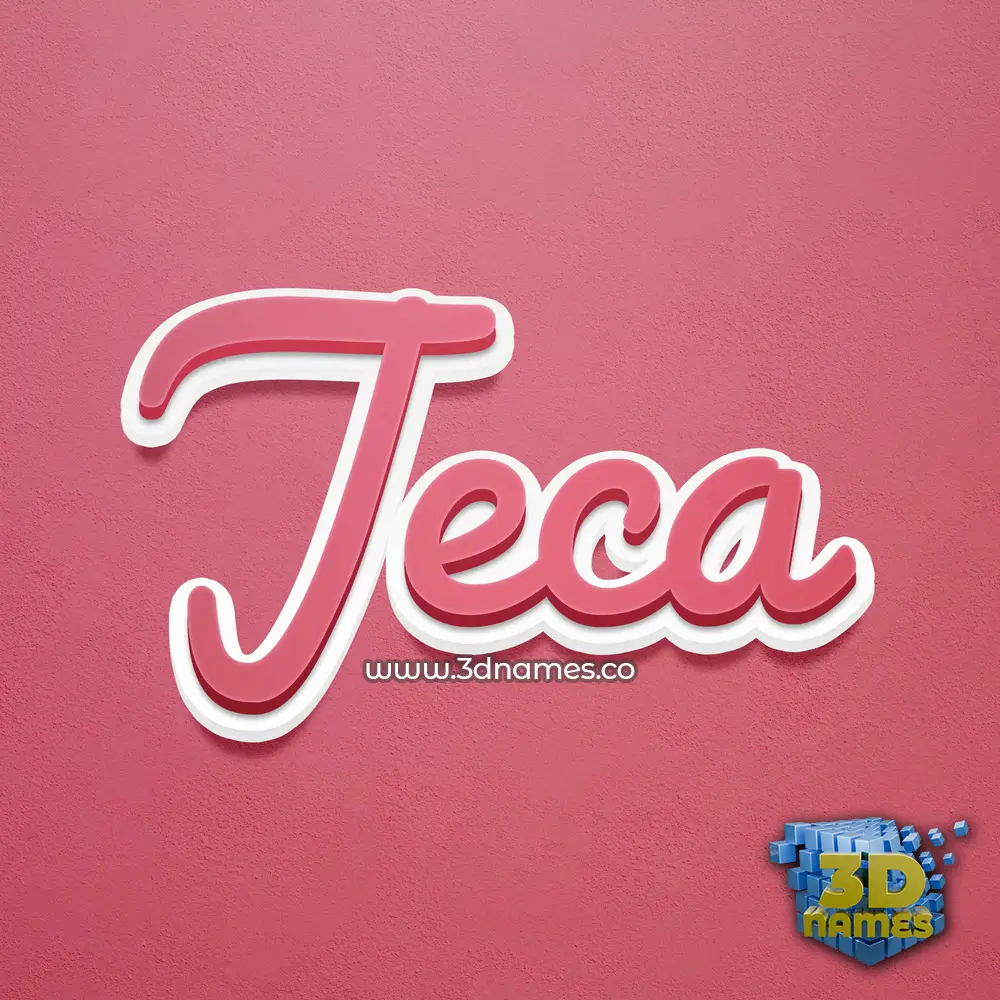 jeca in Red Scribble style - 3D name wallpaper